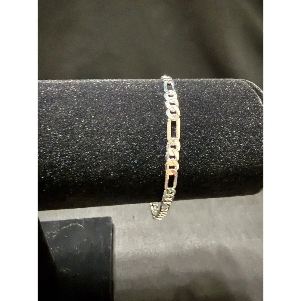 figaro bracelet silver filled 925 stamped 8 inch 4mm lobster clasp